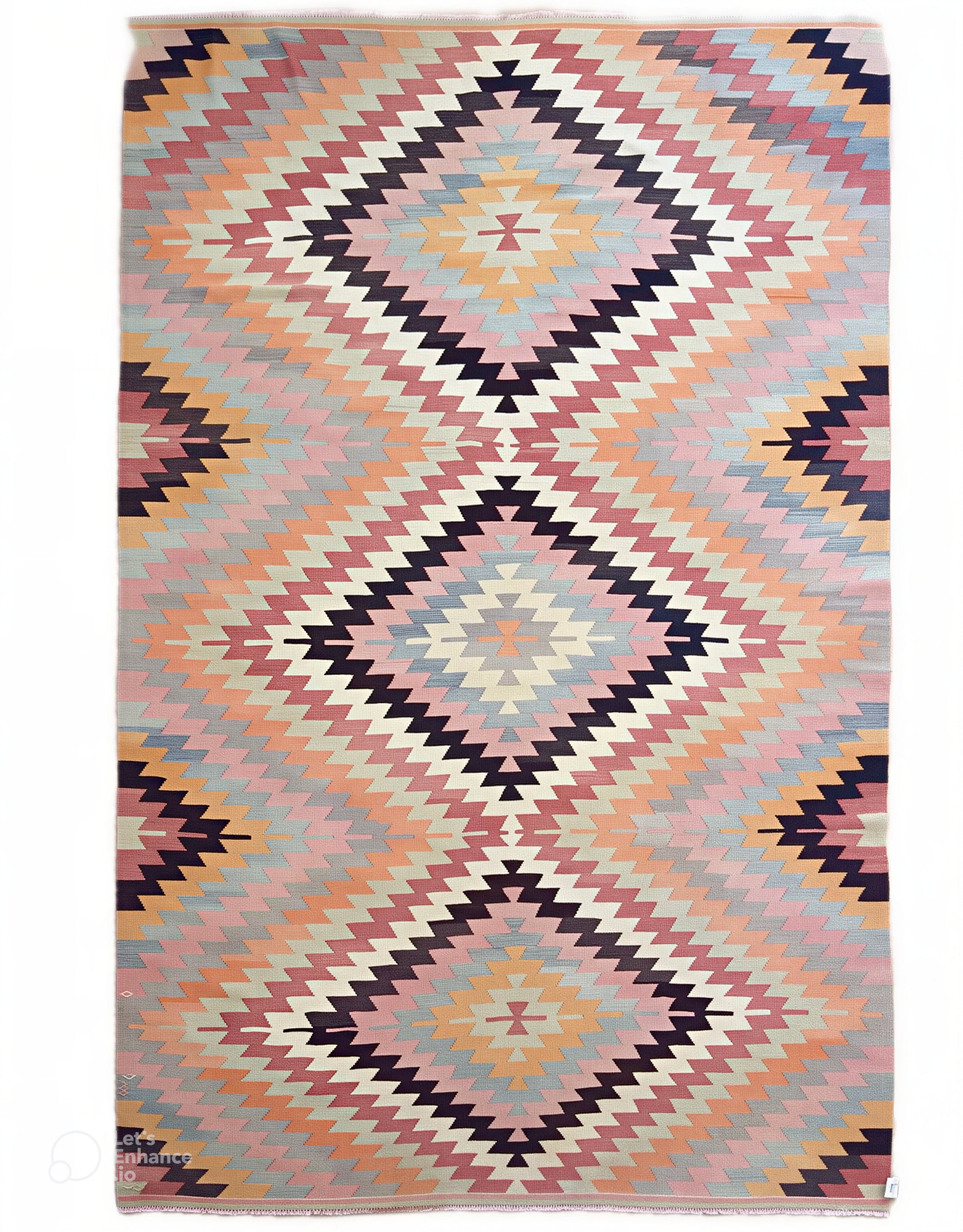 Vintage Kelim aus Denizli – handgewebter Teppich, Wolle, 332 × 205 cm. Anatolian Soul No. 82