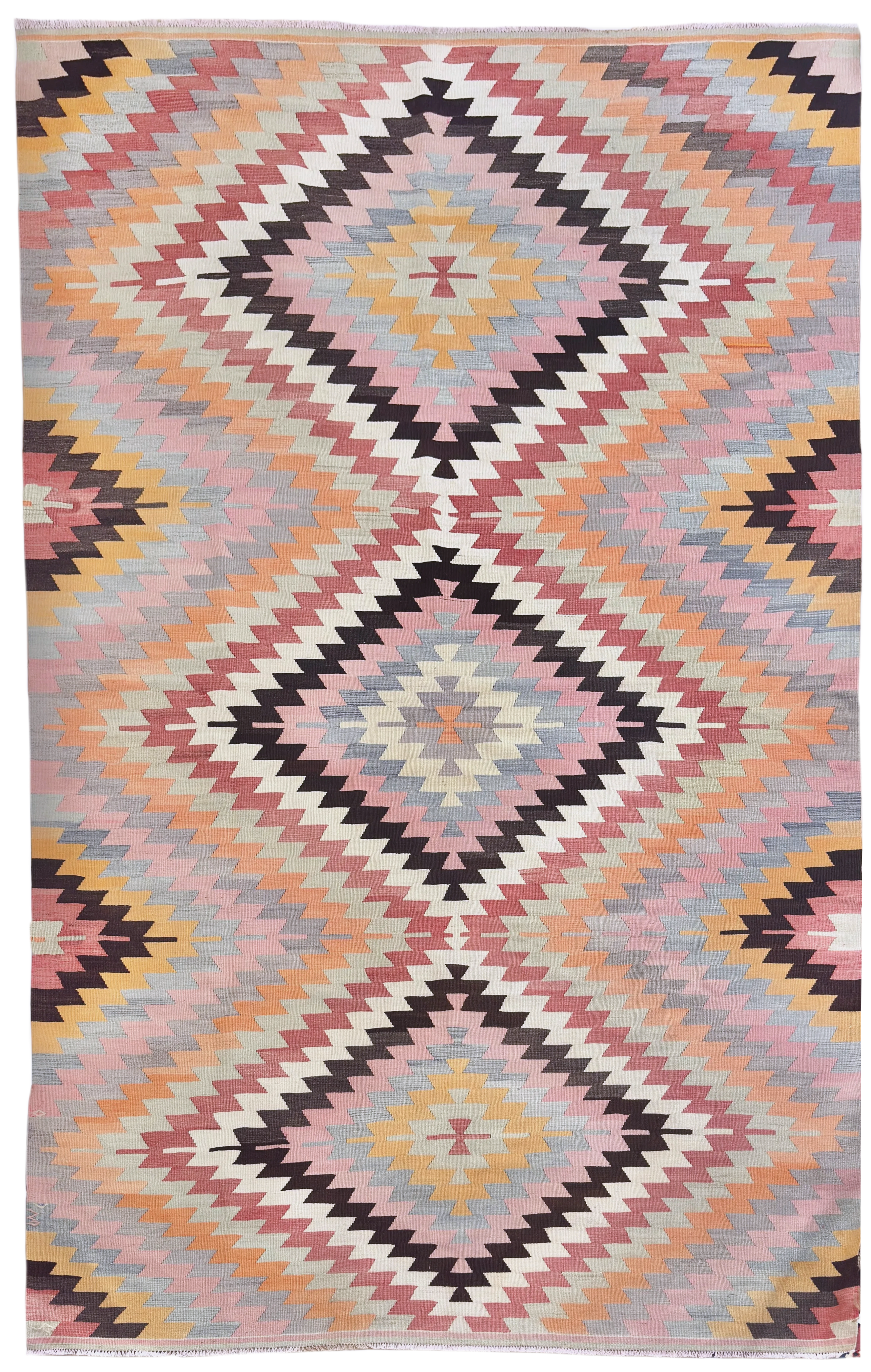 Denizli Güzeli Kelim - Handwoven - 332 x 205 cm. Vintage.