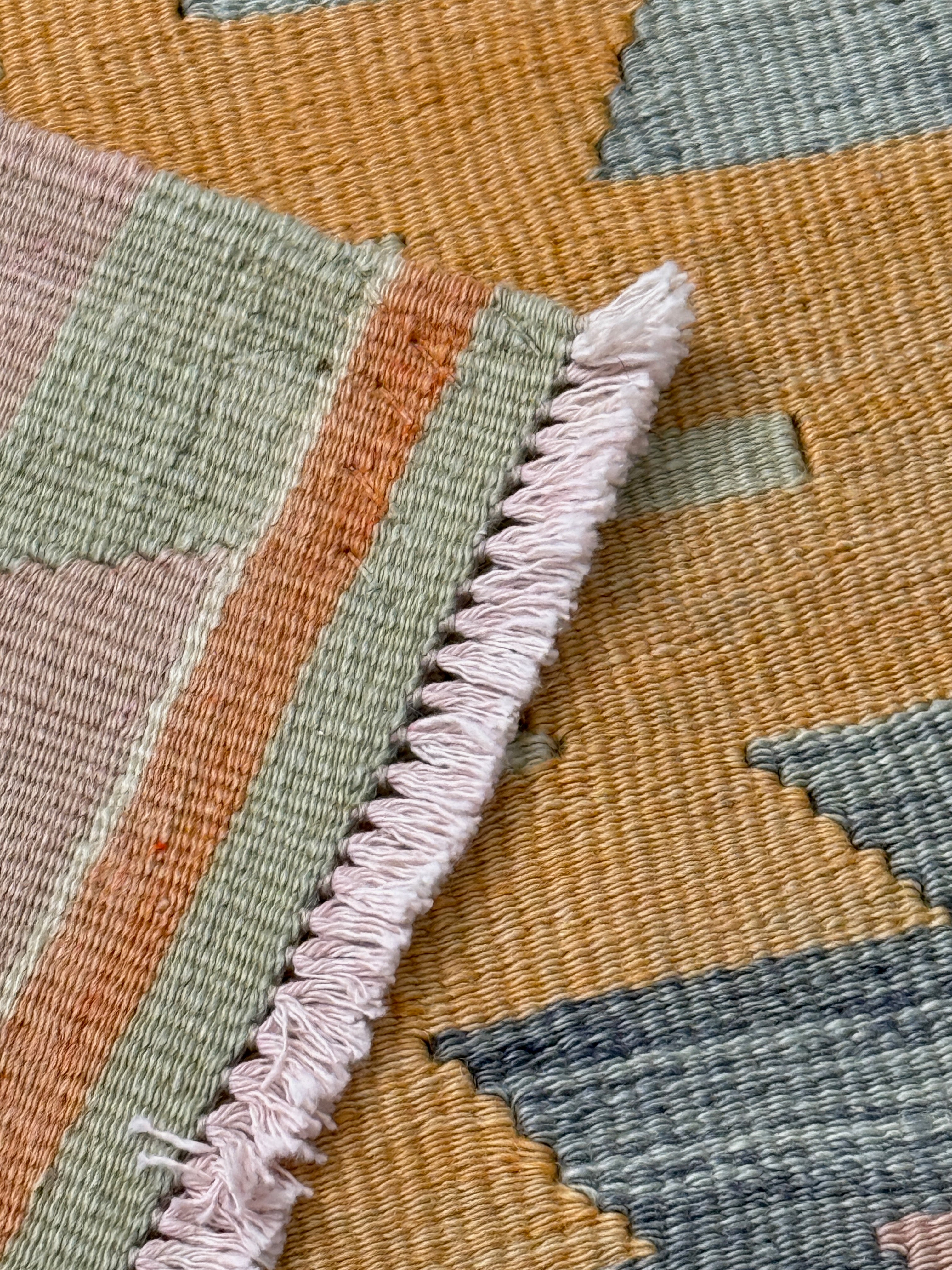 Vintage Kelim aus Denizli – handgewebter Teppich, Wolle, 332 × 205 cm. Anatolian Soul No. 82