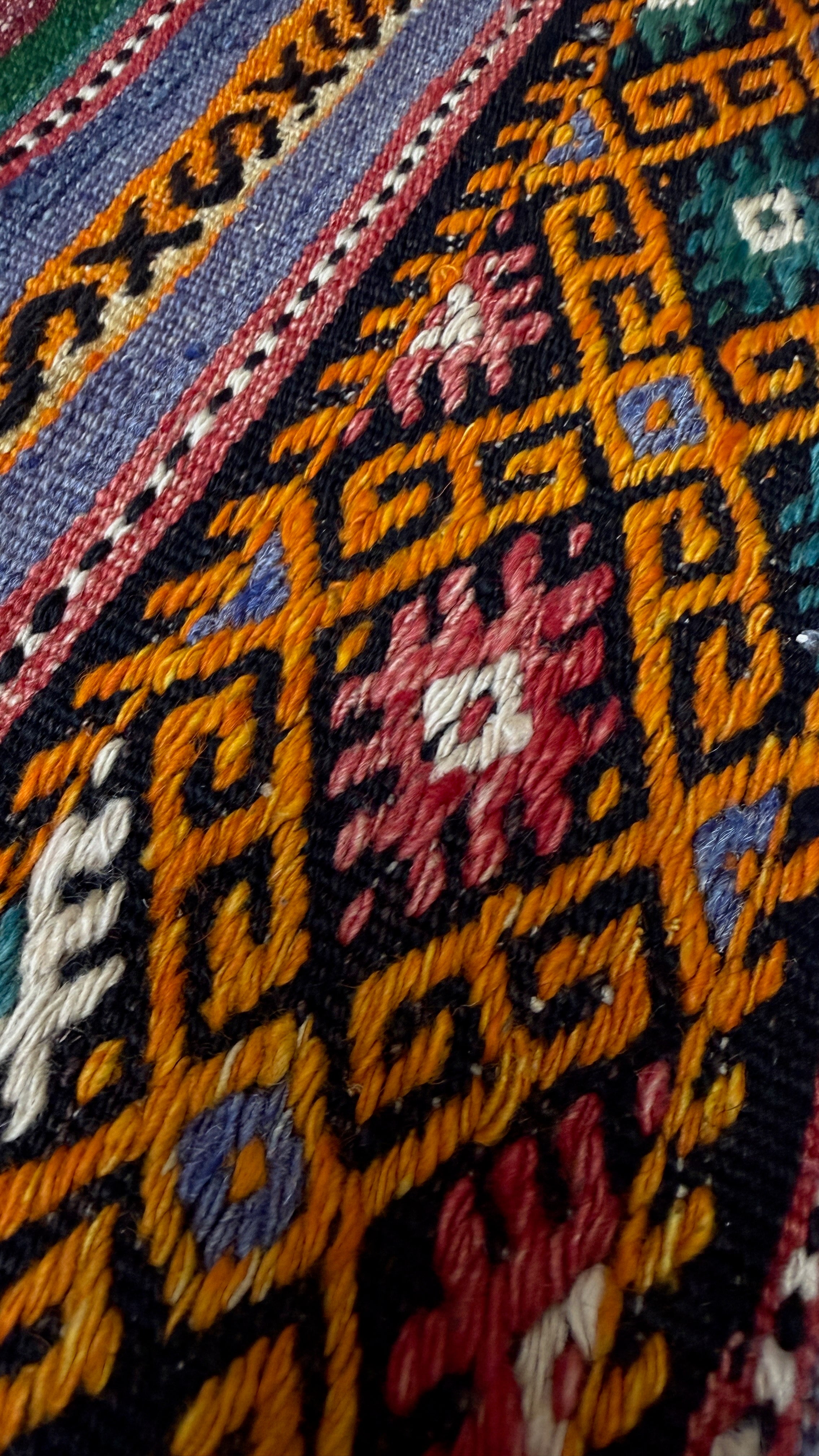 Denizli Güzeli Kelim - Handwoven - 332 x 205 cm. Vintage.