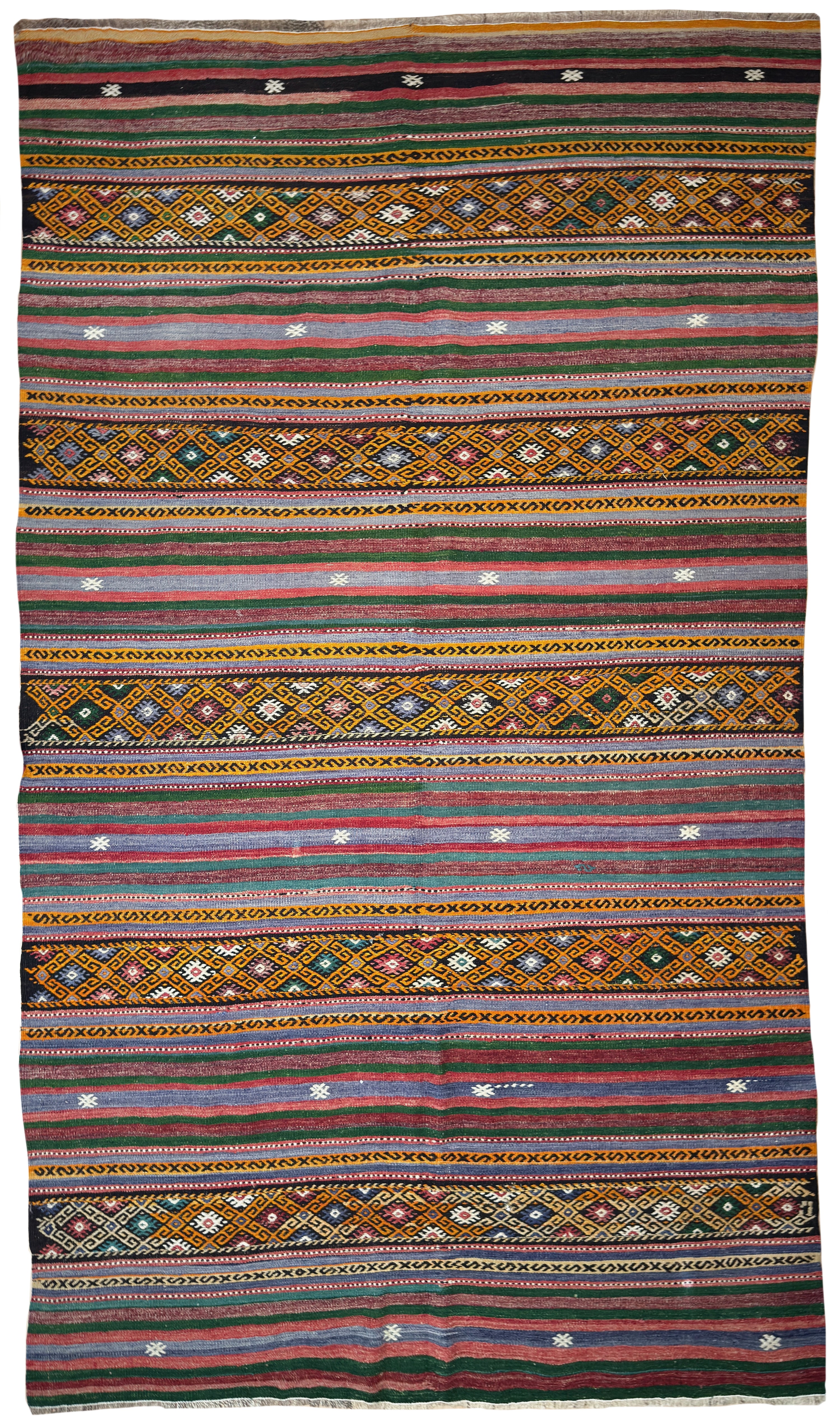 Denizli Güzeli Kelim - Handwoven - 332 x 205 cm. Vintage.