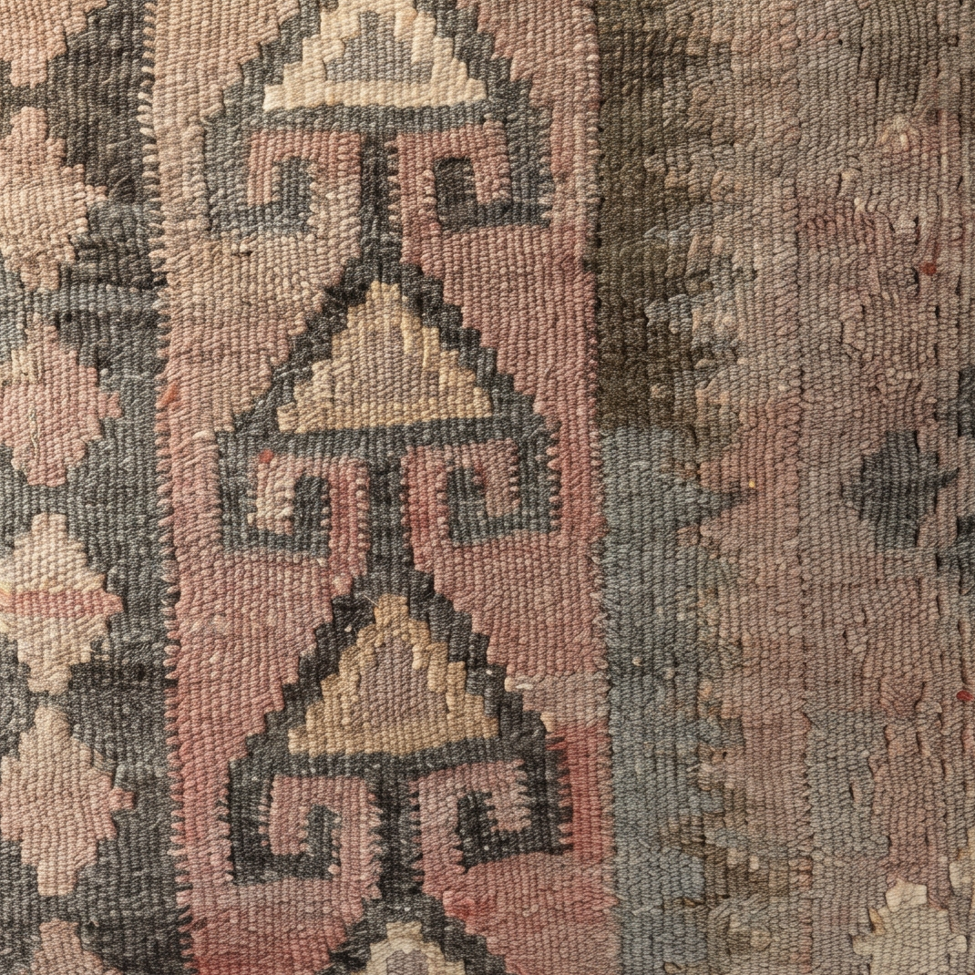 Kelim Kissenbezug 40x40 cm. Echtes türkisches Vintage Kelim Kissen - Vintage Soul No. 100