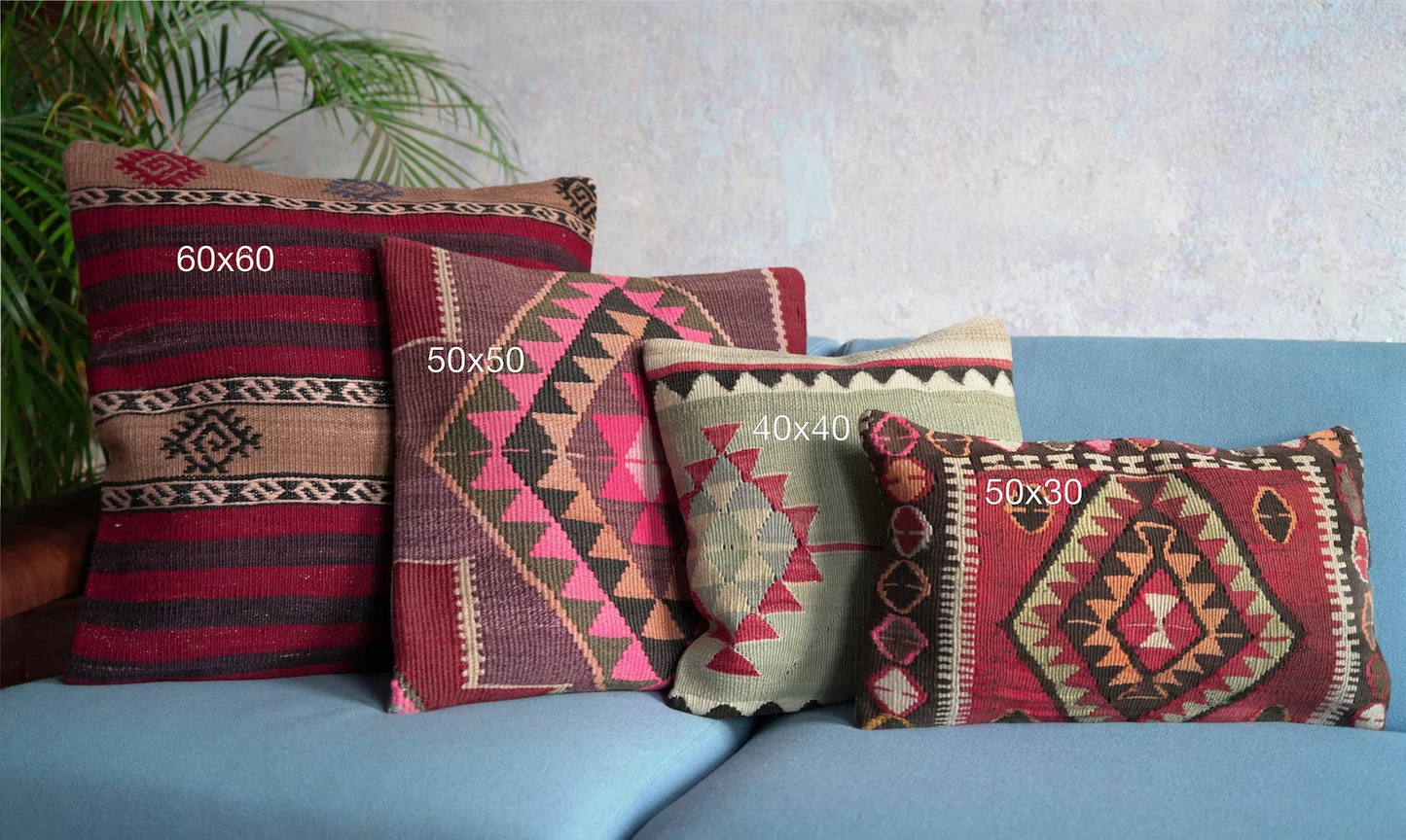 50x50 cm Kelim Kissen - Unikat