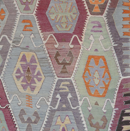 Vintage Kelim - Barak- aus der Region Antalya. 294 x 167 cm. 100% Wolle.