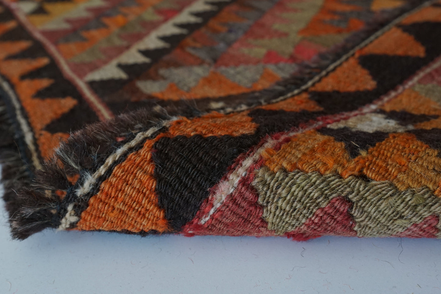 Kelim aus der Region Mut, 315 x 174 cm. 100% Wolle. Vintage Kilim