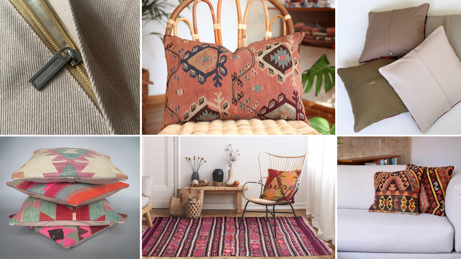 Kilim cushion 40 x 40 cm - finest wool