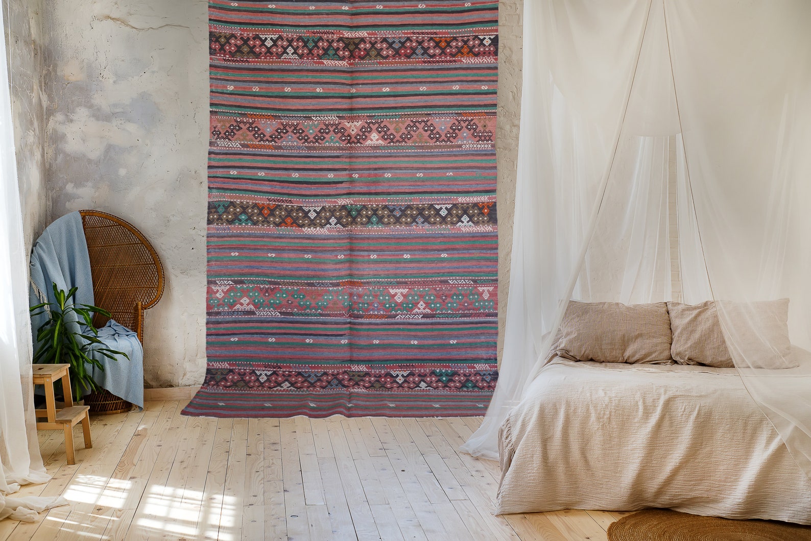 Vintage Kelim 293 x 160 cm. 100% Wolle. Anatolian Soul No. 95