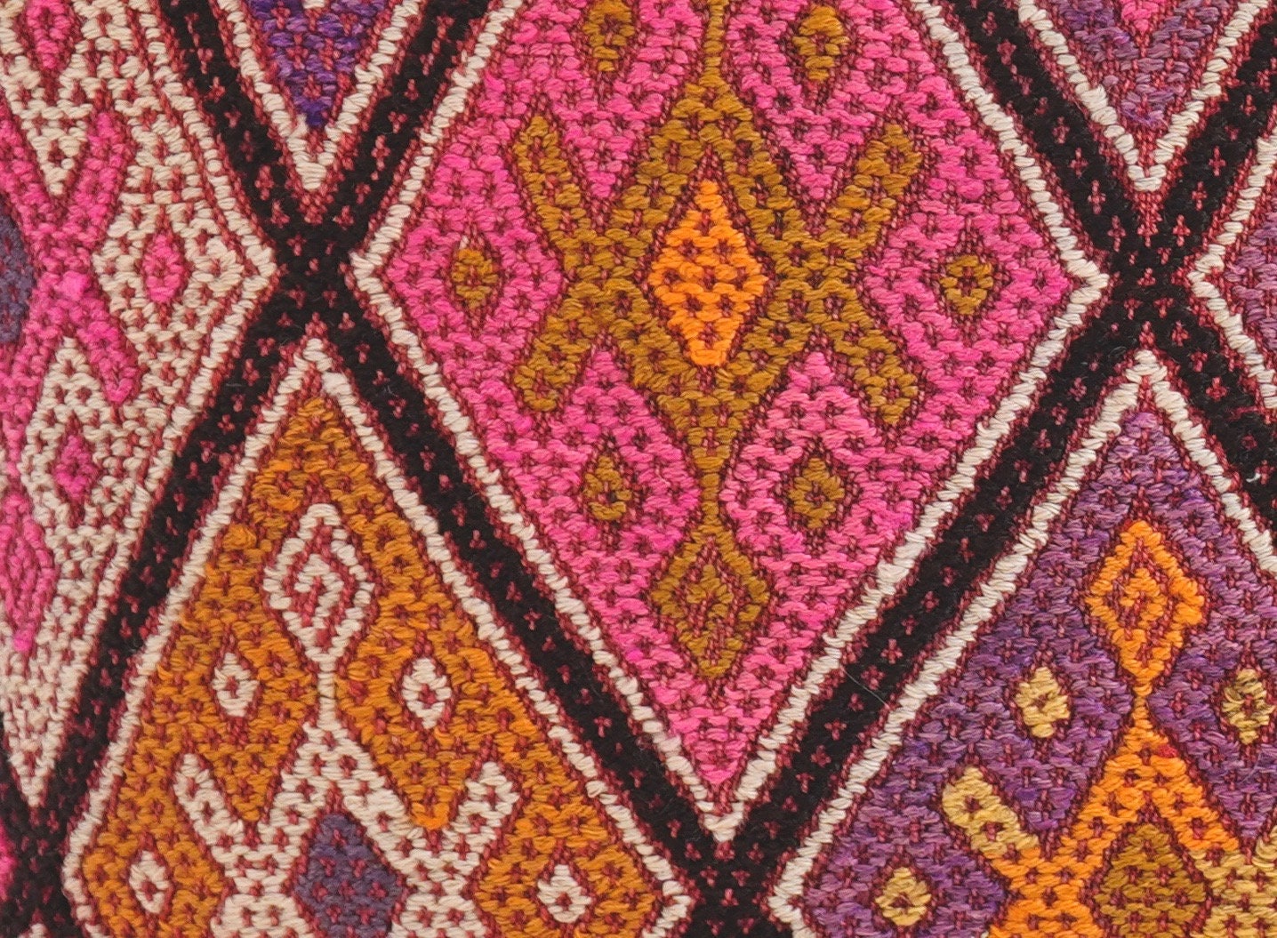 Kilim cushion Little Diamonds, 65 x 40 cm