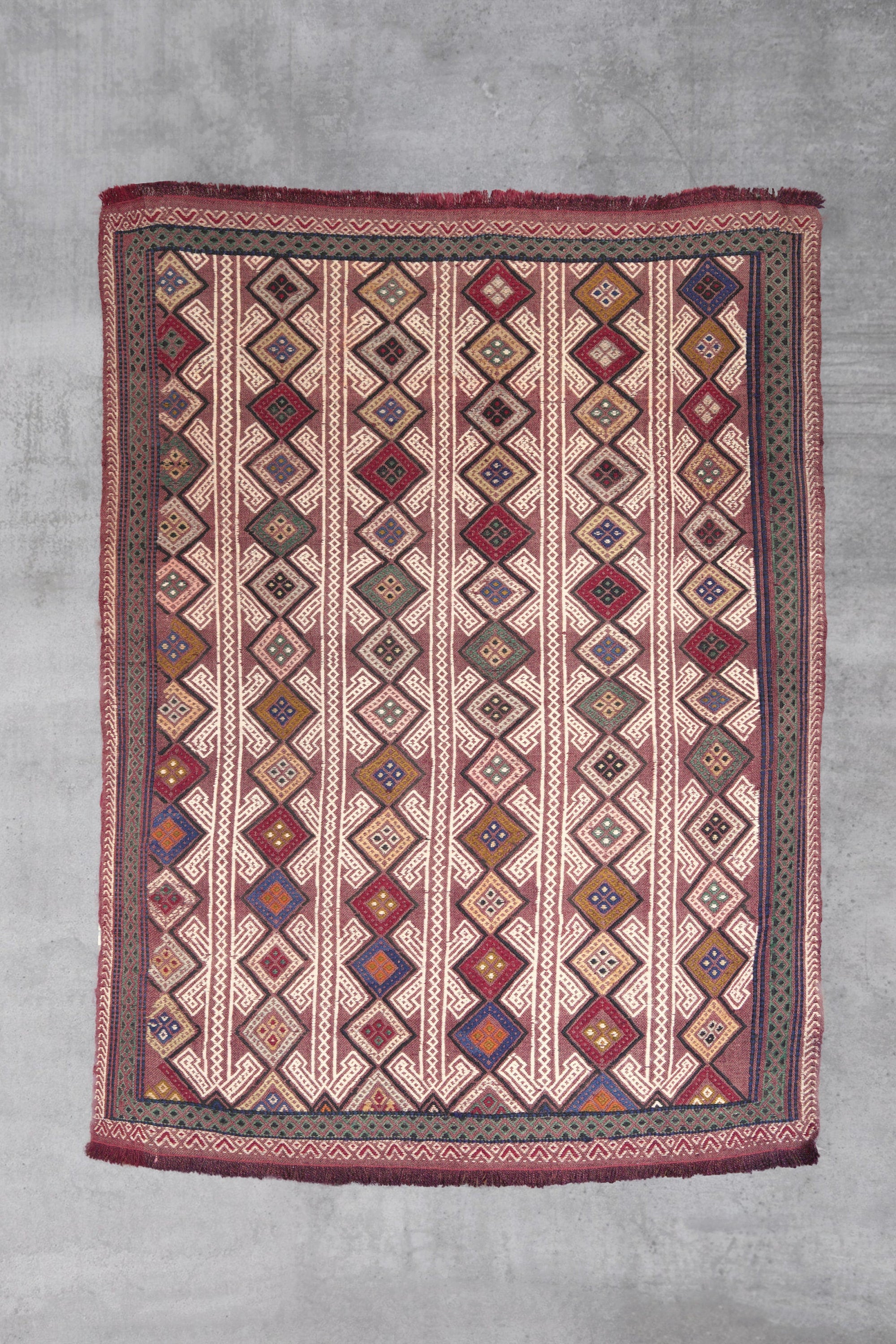 Karapinar Nomaden Kelim. Broschiert, Zentralanatolien, ca. 170 x 125 cm. Anatolian Soul No. 89