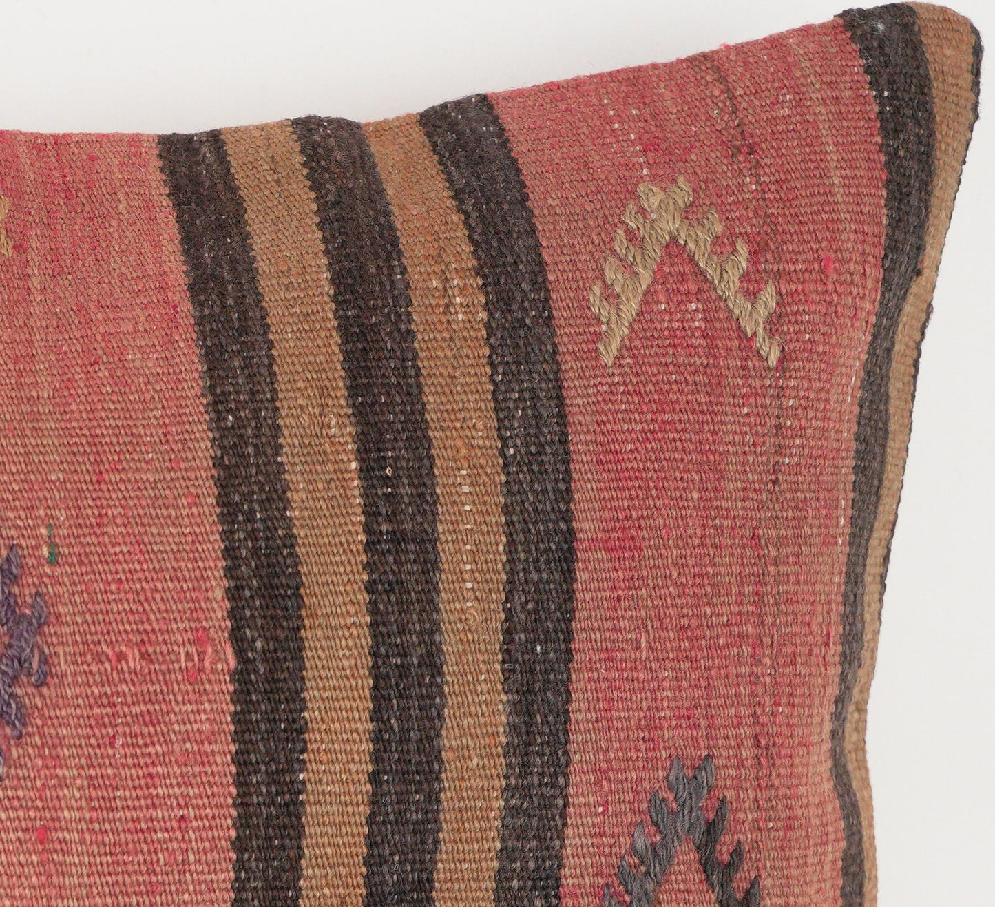 Unique vintage kilim pillow from Anatolia. 60 x 40 cm. Wool boho cushion.