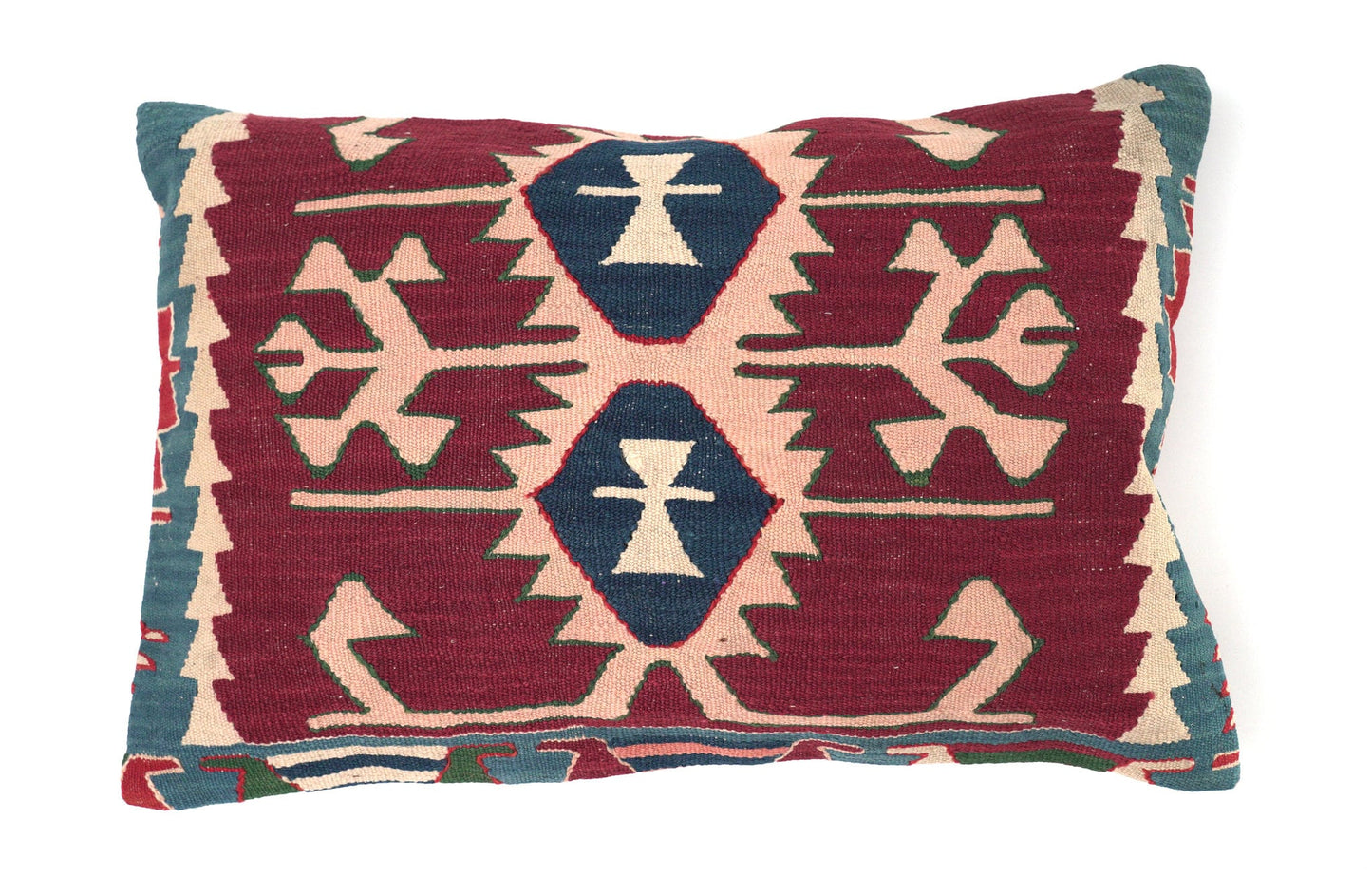 Kelim Kissen 60x40 cm - Kissenbezug aus Wolle