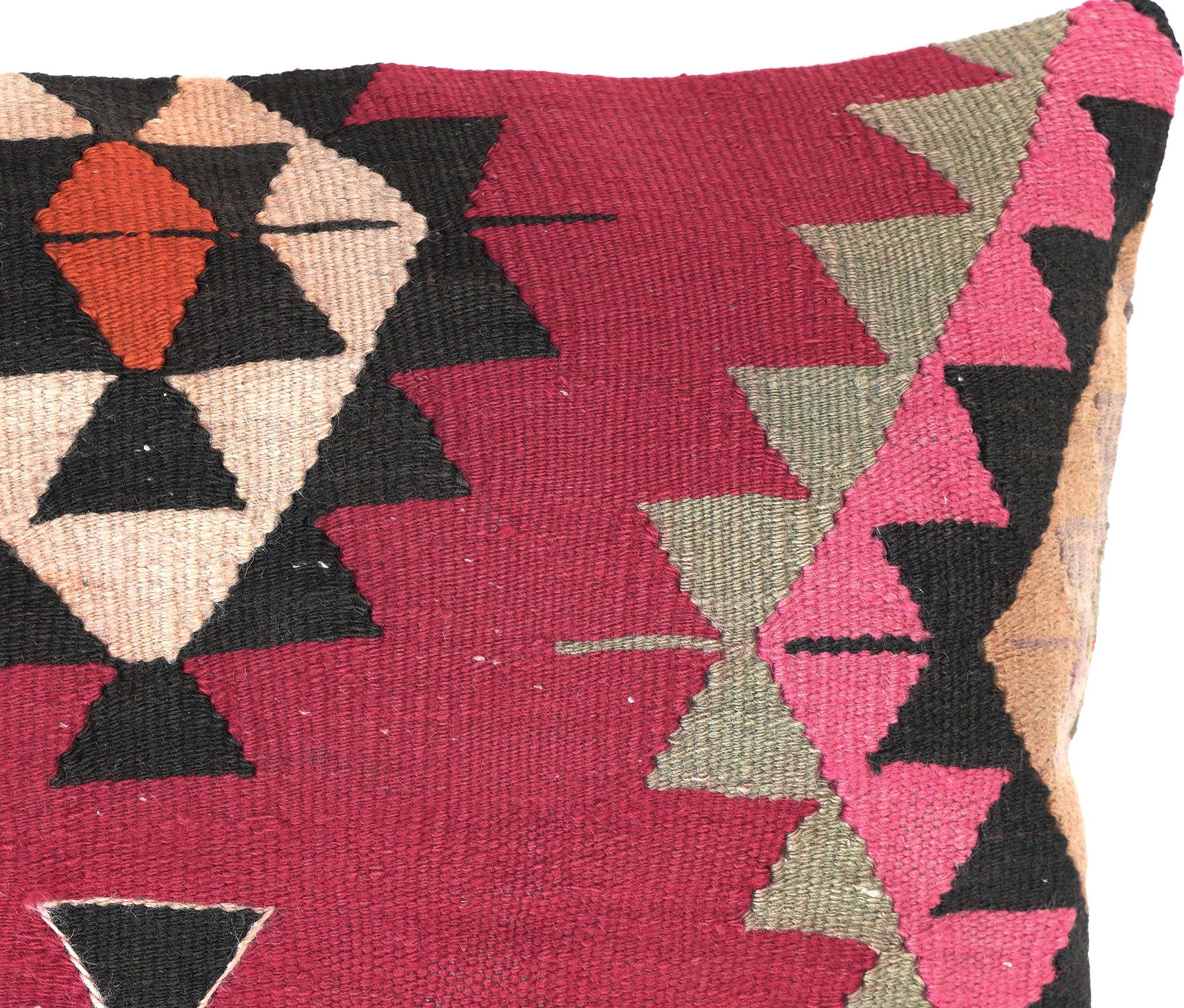 Kelim Cushion 60x40 cm - Wool Cushion Cover