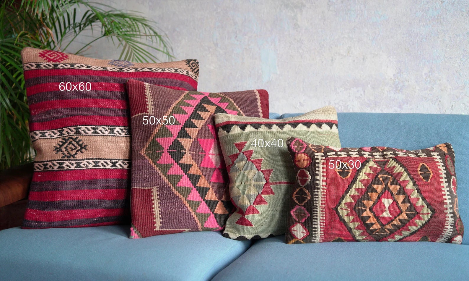 Cuval kilim cushion ca. 75 x 40 cm