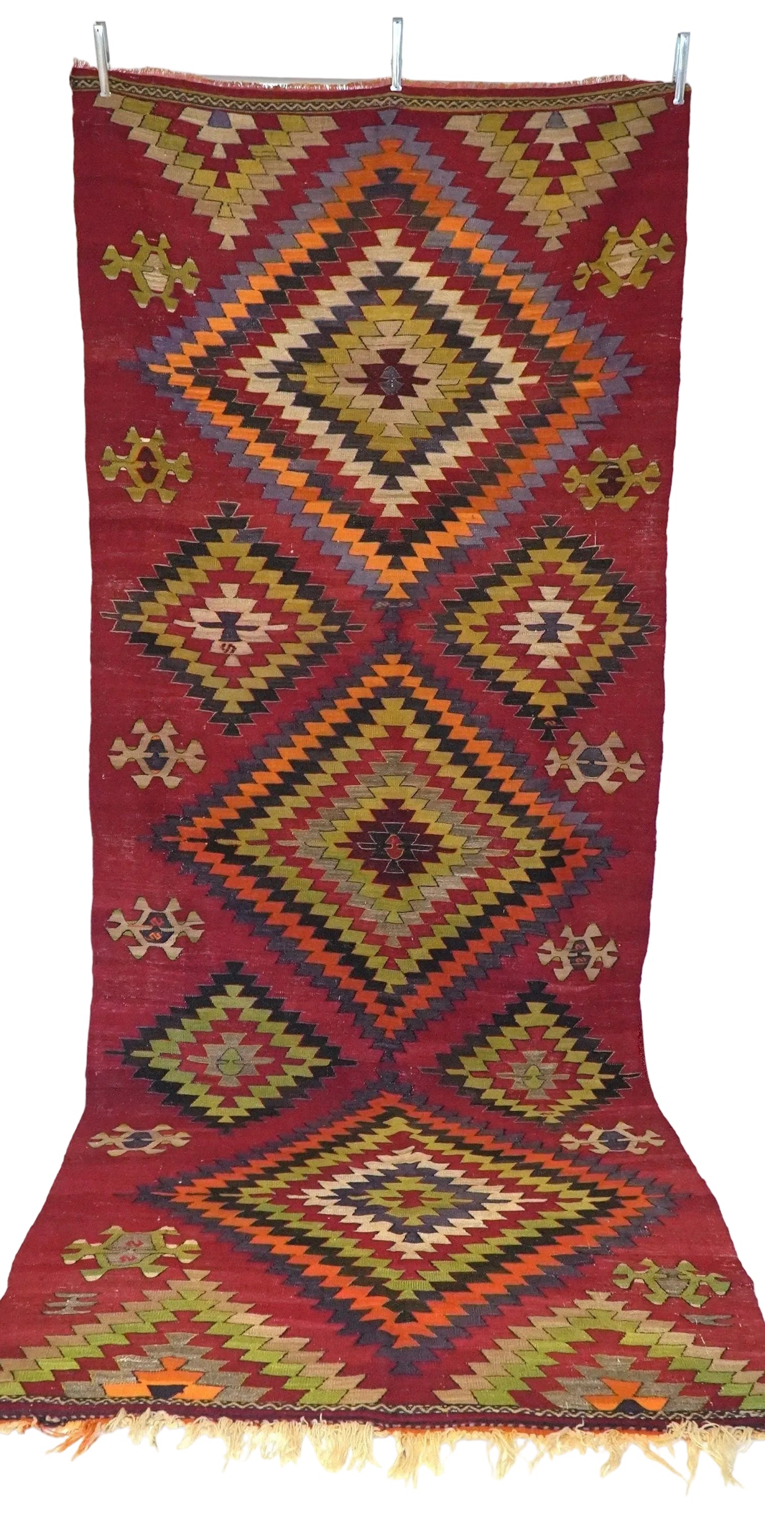 Vintage Kelim aus Zentralanatolien, 400 x 155 cm. Schafwolle. Anatolian Soul No. 99