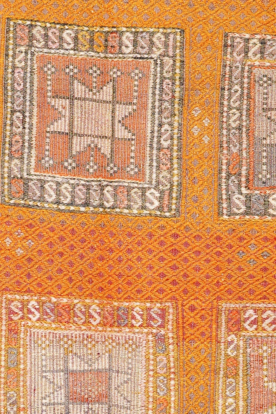 Nomaden Cicim Kelim aus Fethiye / Südwestanatolien ca. 260 x 157 cm. Broschierter Vintage Teppich / Kilim.