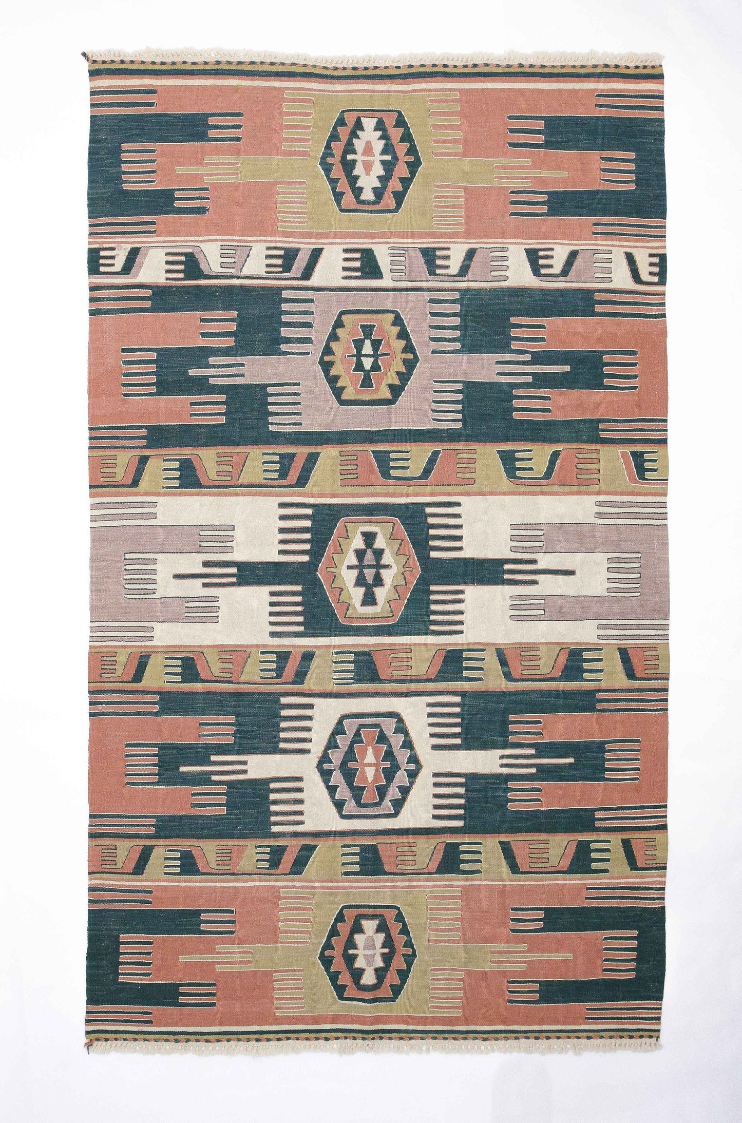 Vintage Kelim 188 x 110 cm, mit echten Naturfarben aus der Region um Konya in Anatolien. Schurwolle