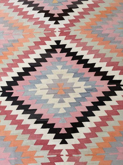Denizli Güzeli Kelim - handgewebt - 332 x 205 cm. Vintage.
