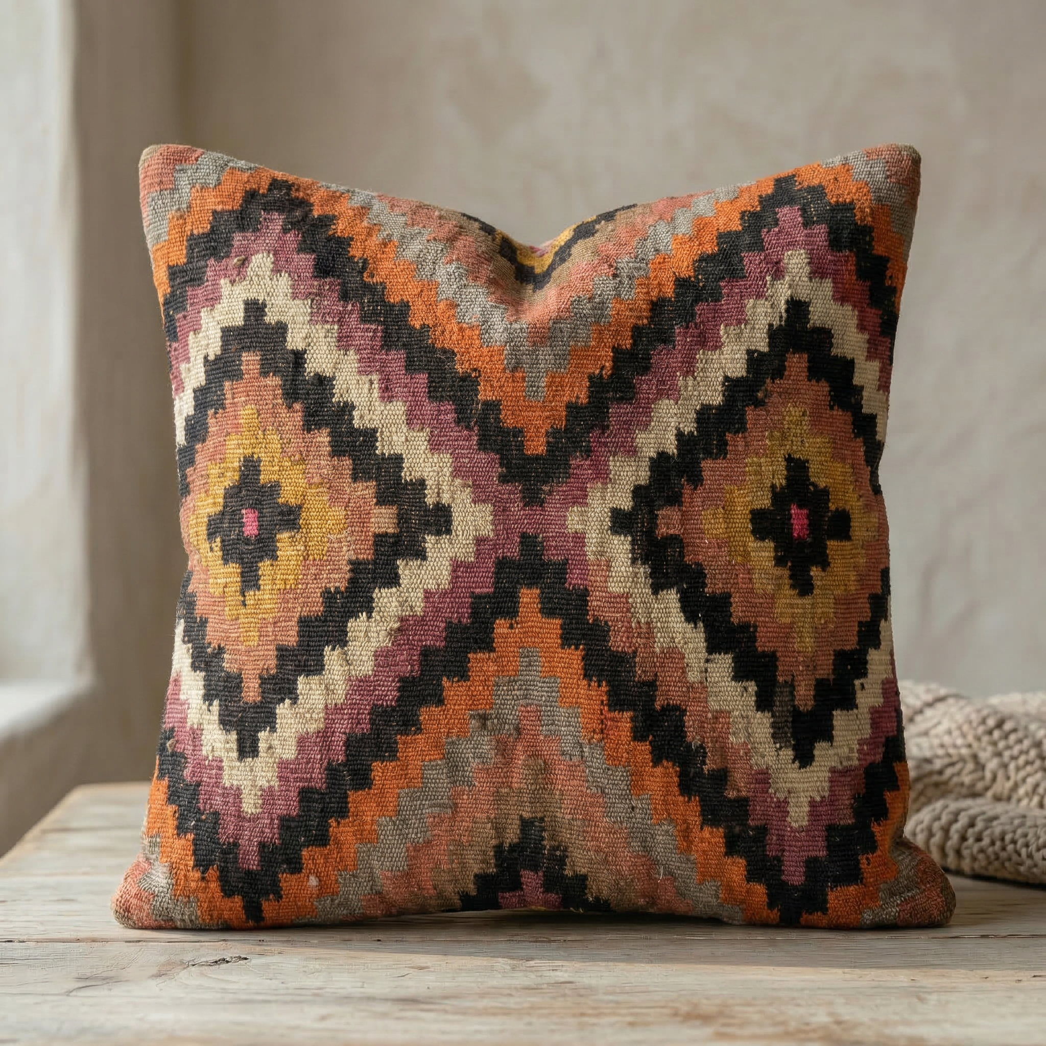 Kilim cushion 40 x 40 cm - finest wool