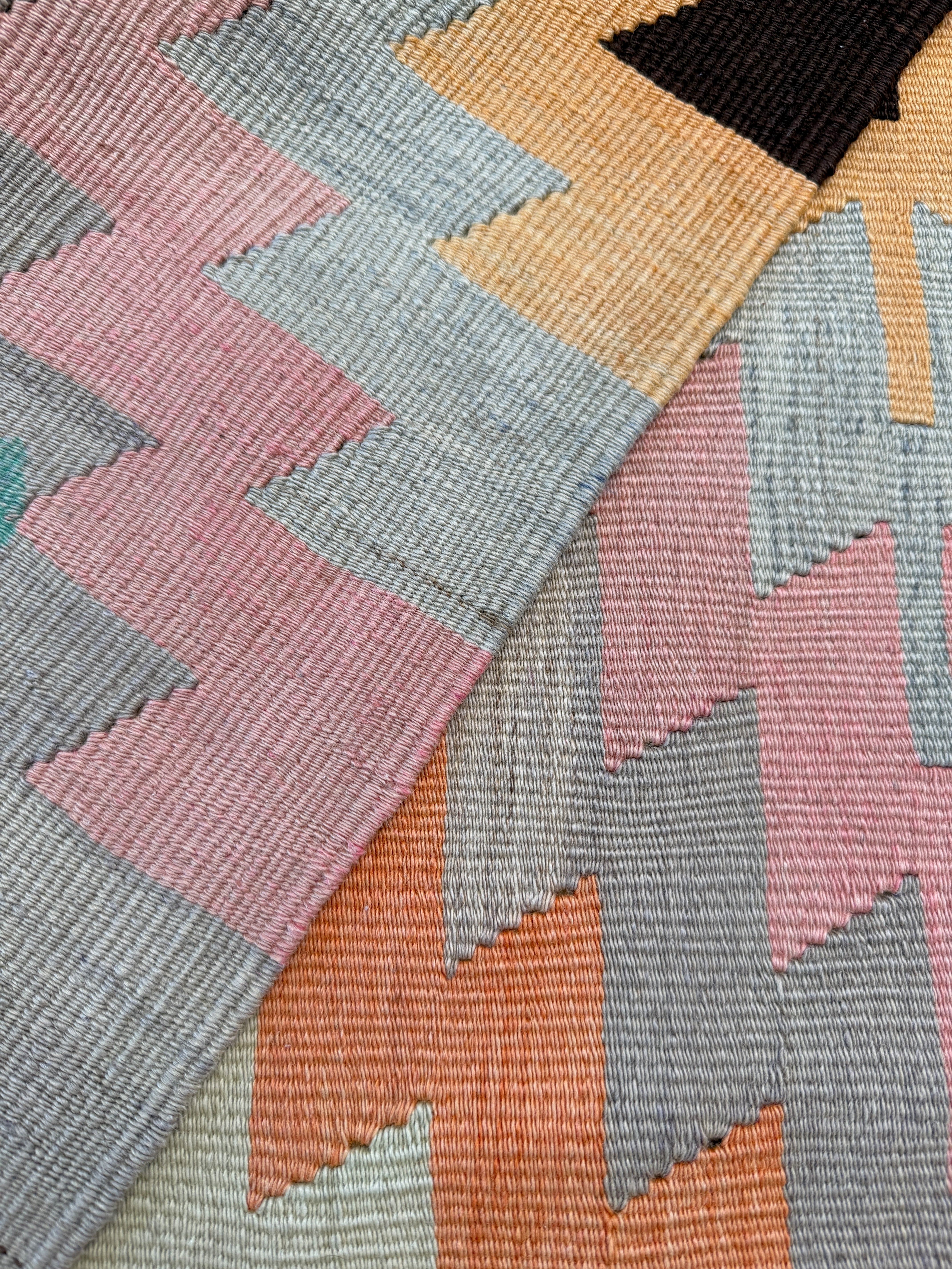 Vintage Kelim aus Denizli – handgewebter Teppich, Wolle, 332 × 205 cm. Anatolian Soul No. 82