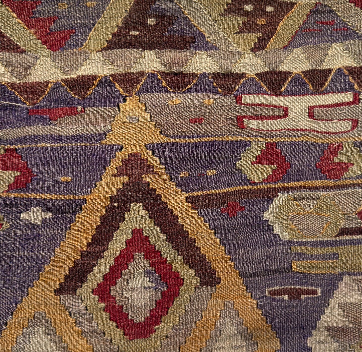 Kelim Kissenbezug 40x40 cm | Echtes türkisches Vintage Kelim Kissen