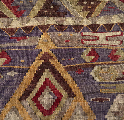 Kelim Kissenbezug 40x40 cm | Echtes türkisches Vintage Kelim Kissen