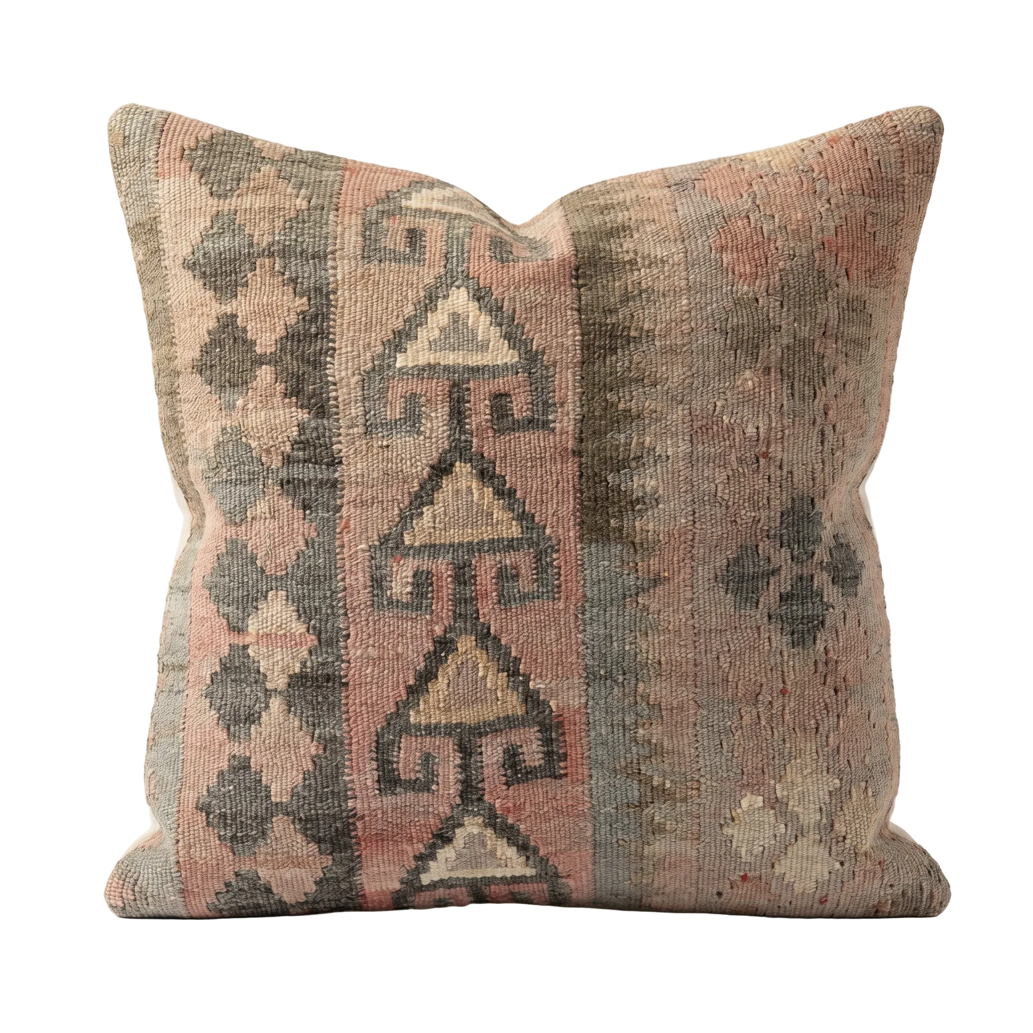 Kelim Kissenbezug 40x40 cm. Echtes türkisches Vintage Kelim Kissen - Vintage Soul No. 100
