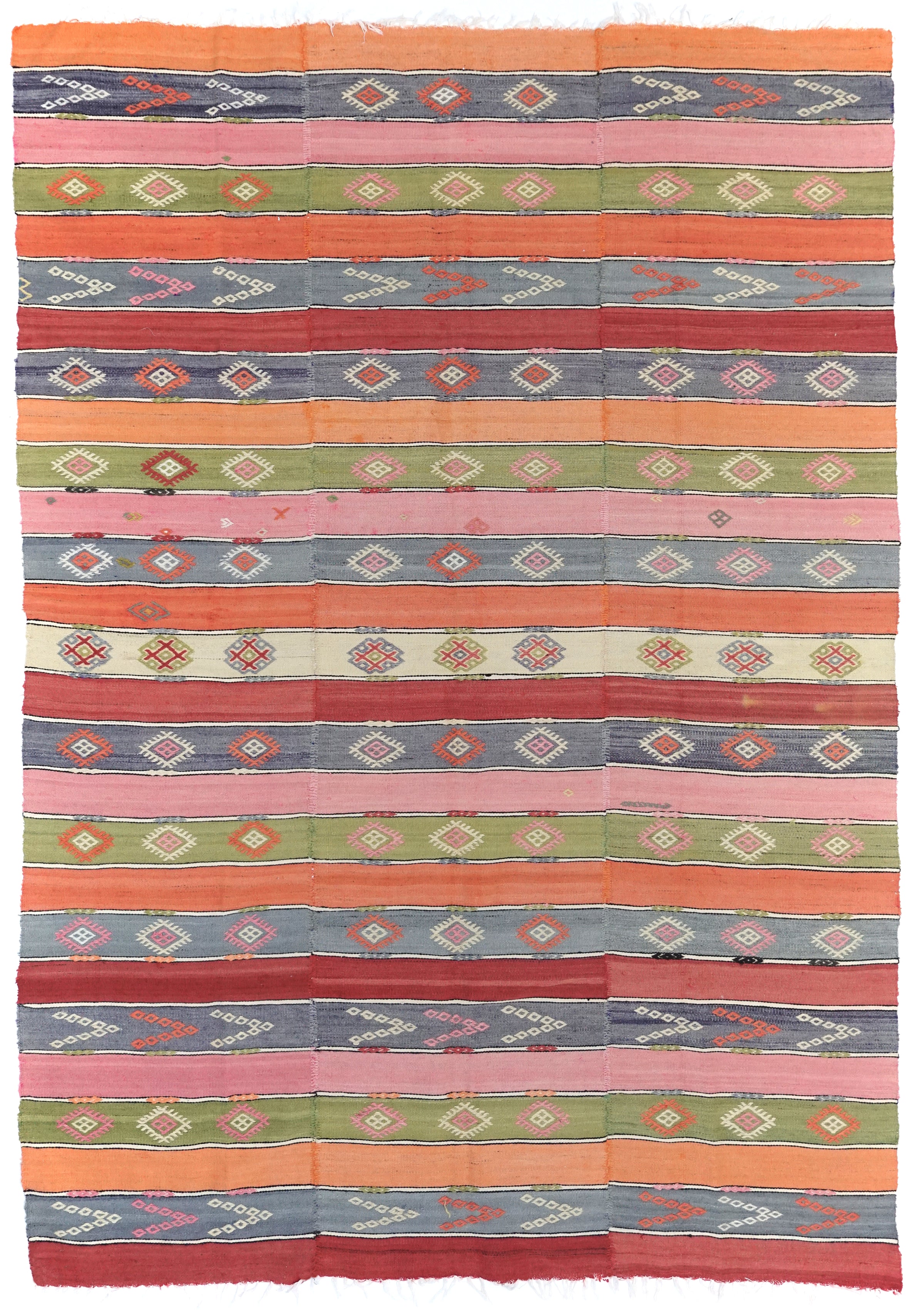 Denizli Kelim 285x176 cm. Wolle. Vintage. Anatolian Soul No. 90