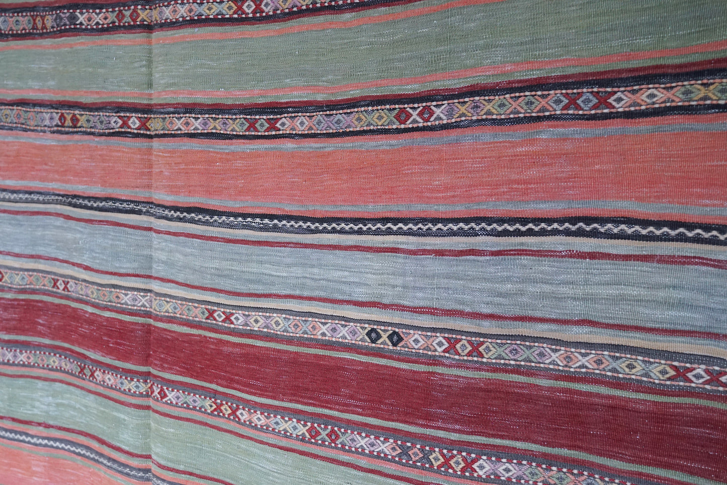 Sivas Vintage Kelim 365x170 cm. Wolle / Baumwolle.