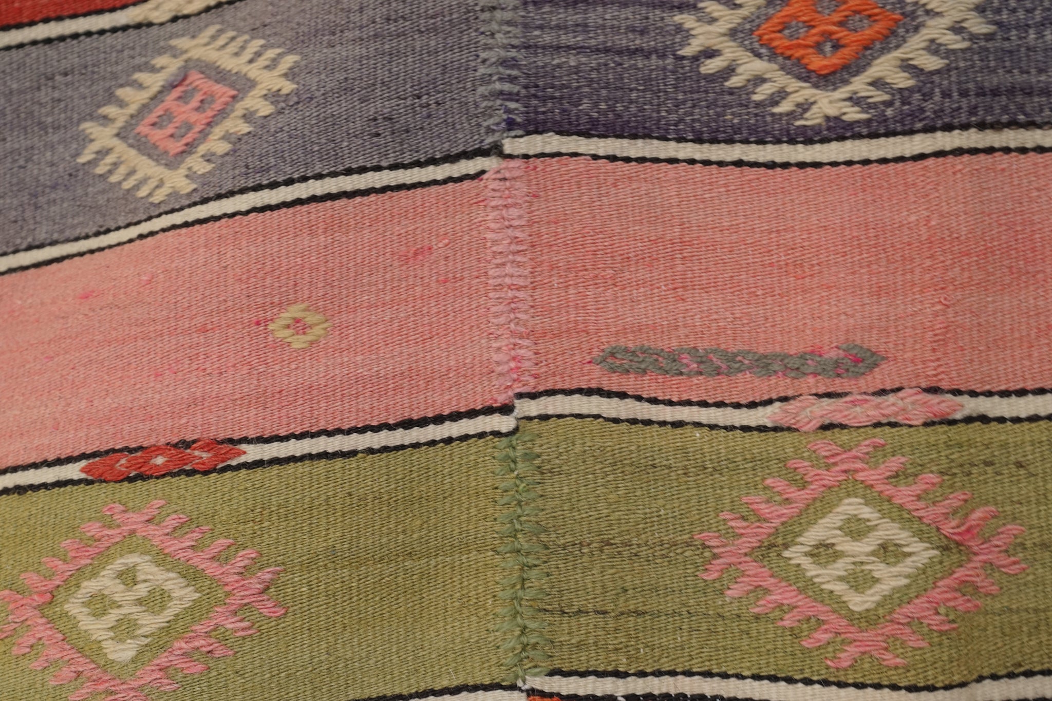 Denizli Kelim 285x176 cm. Wolle. Vintage. Anatolian Soul No. 90