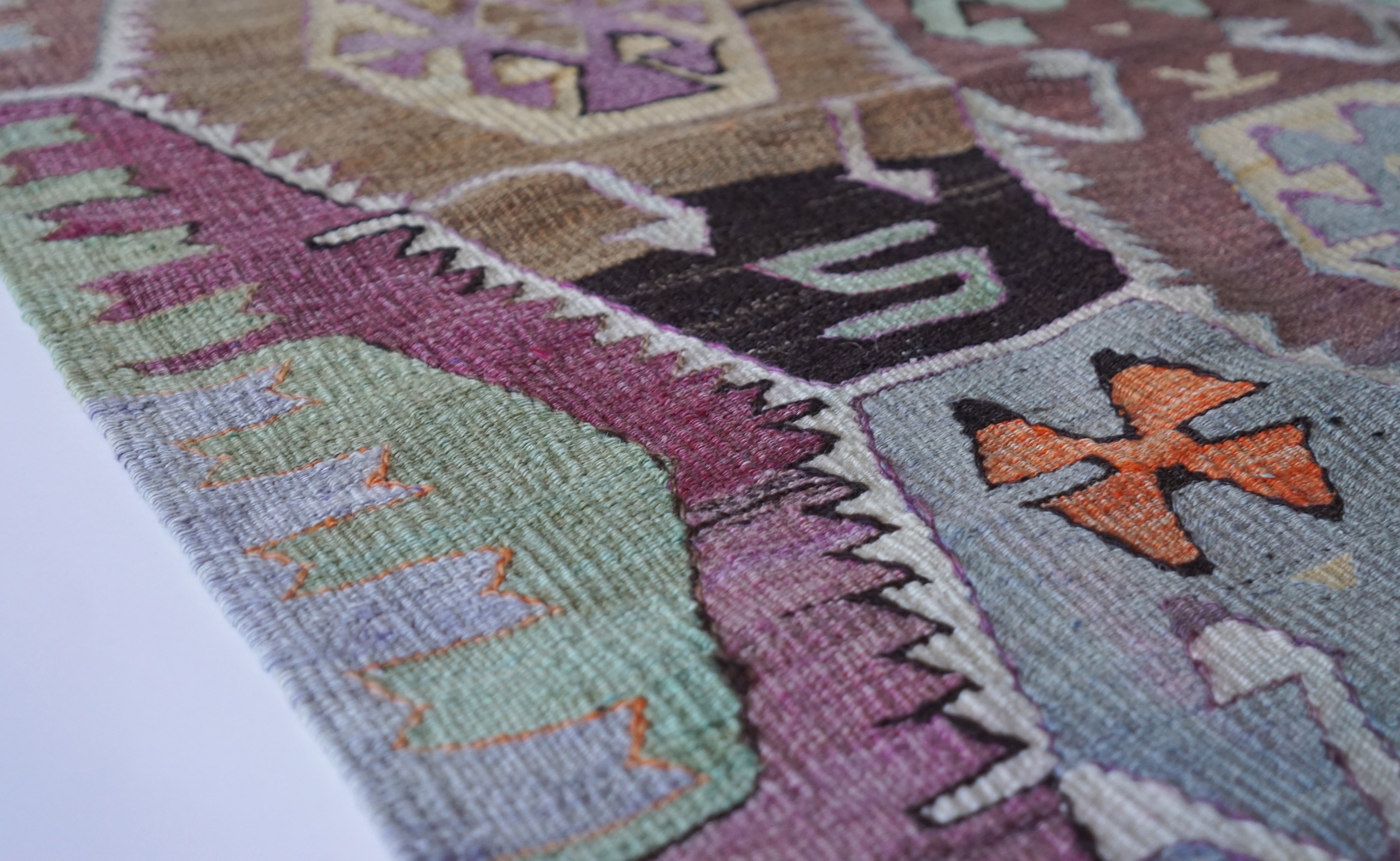Vintage Kelim aus Antalya - handgewebter Teppich, Wolle 294 x 167 cm. Anatolian Soul No. 103
