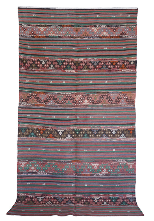 Vintage Kelim 293 x 160 cm. 100% Wolle.