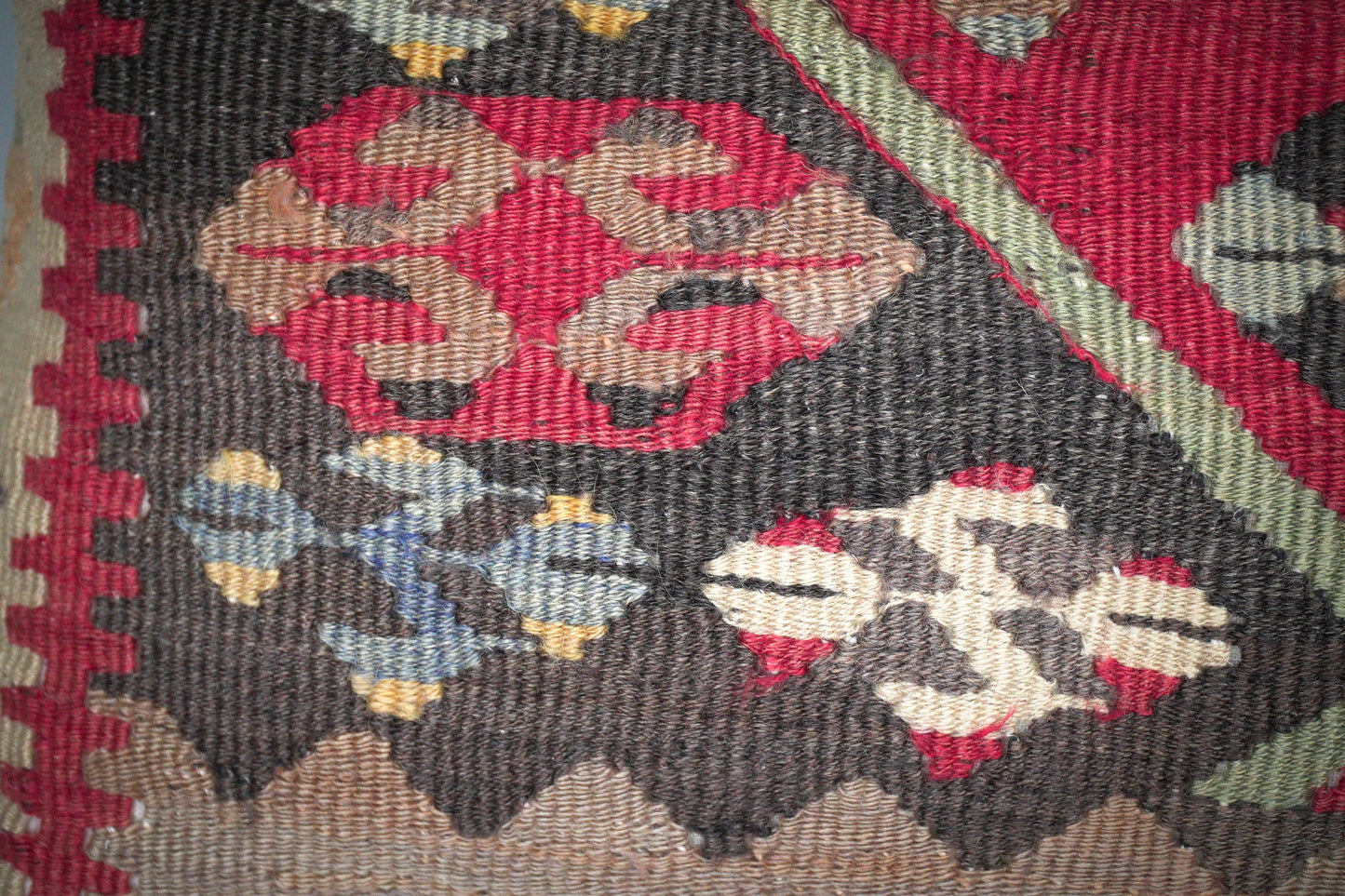 Kelim Kissen 60 x 40 cm - Vintage Kissenbezug Boho Kissen