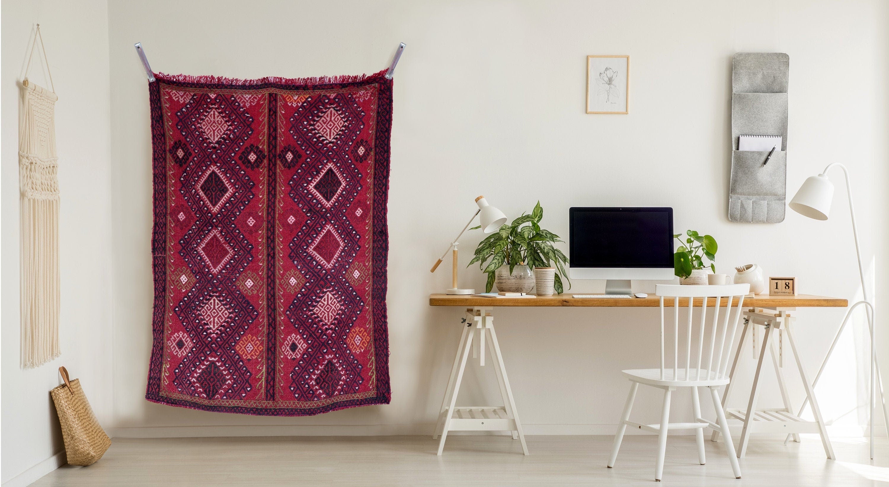 Cicim kilim from the Denizli region. 127  x 93 cm.