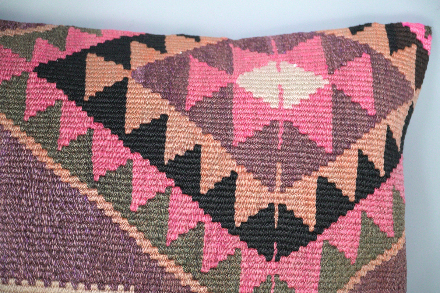 Kelim Kissen 60x40 cm - Vintage Kissenbezug Boho Kissen