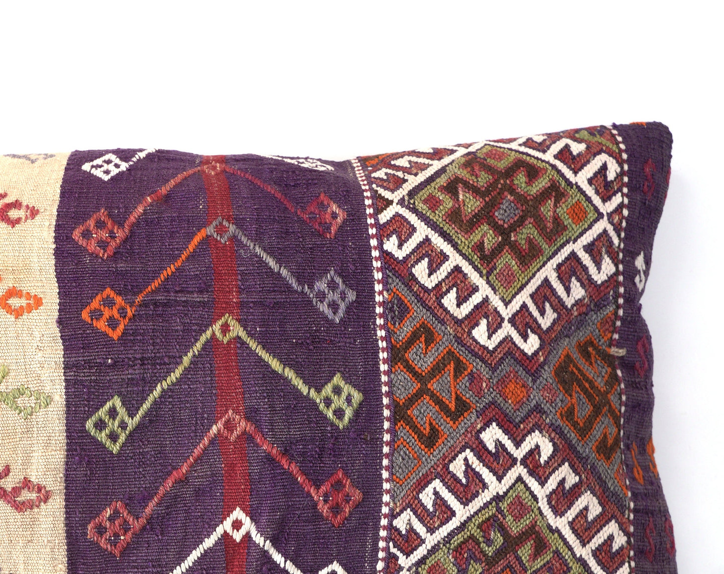 Cuval Kelim Kissen ca. 75x40 cm - Einziagrtiges Kissenbezug Boho, Zierkissen